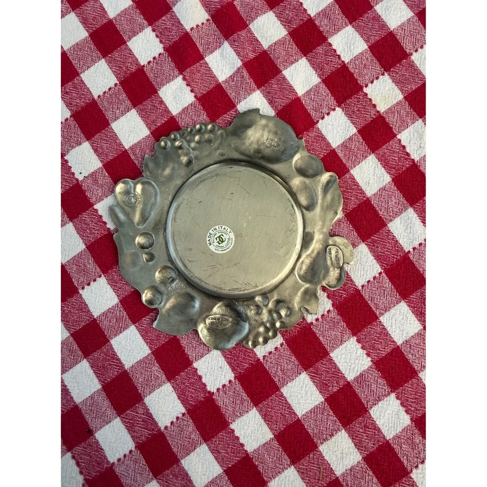 WILLIAMS SONOMA Pewter Wine Coaster Plate Candle Holder ETAIN ZINN Made Italy